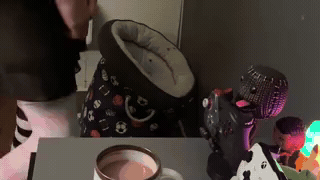 See this seductive femboy sip coffee before offering a passionate handjob