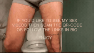 Public Restroom Urges Take Hold as Harry_Jen1 Milks His Massive Shaft