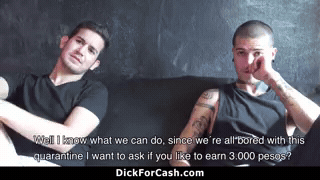 Latino Stud Tempts Roommate with Cash for Raw Bareback Session