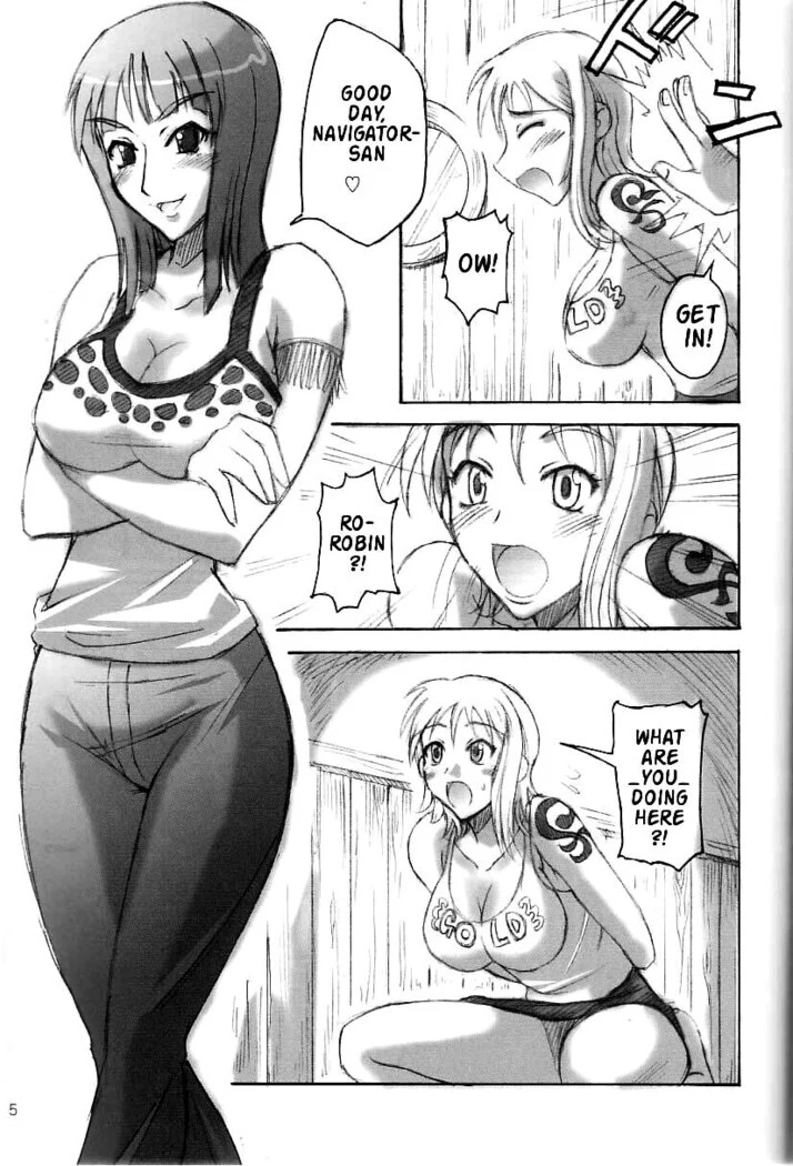 “Futanari Nami and Robin” Chapter 4, page 1