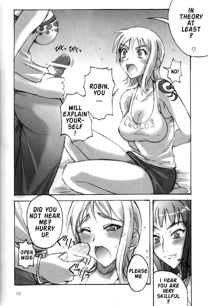“Futanari Nami and Robin” Chapter 9, page 1