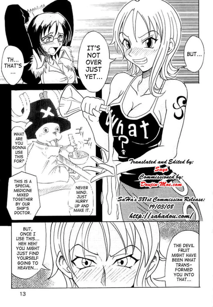 “Nami and Tashigi Don't Trust Anybody” Chapter 12, page 1