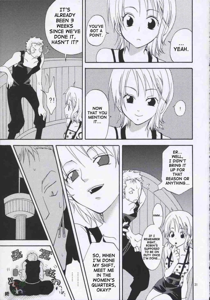 “Nami and Zoro's Love Voyage” Chapter 30, page 1