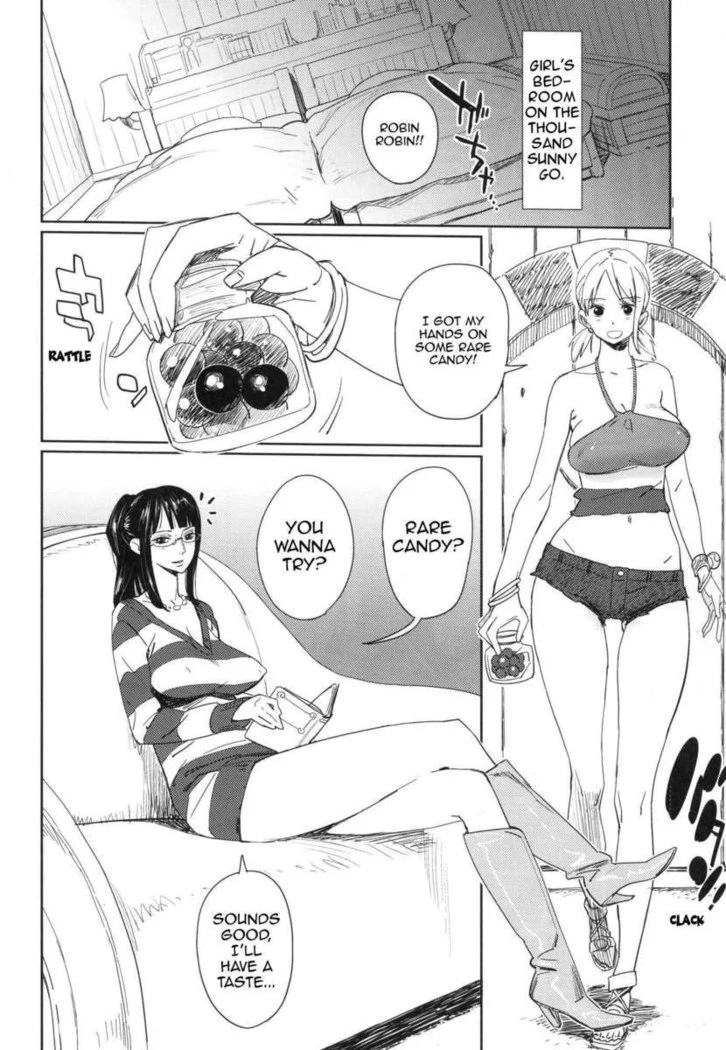 “Nami and Nico Robin Wait a Moment” Chapter 4, page 1