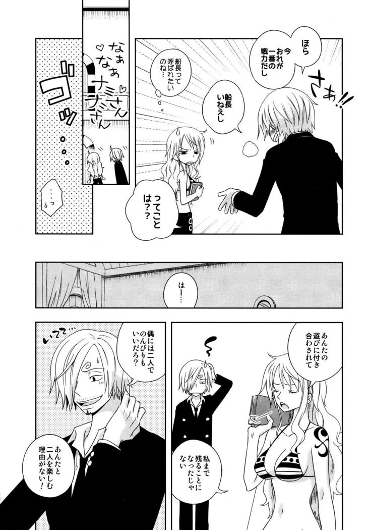 “Nami and Sanji's Captain's Orders” Chapter 7, page 1