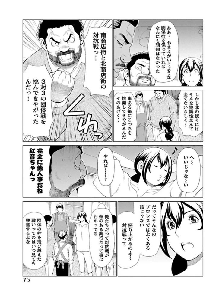 “Bentenbashi Minamishouten Town Women's Pro Wrestling Volume 1” Chapter 15, page 1