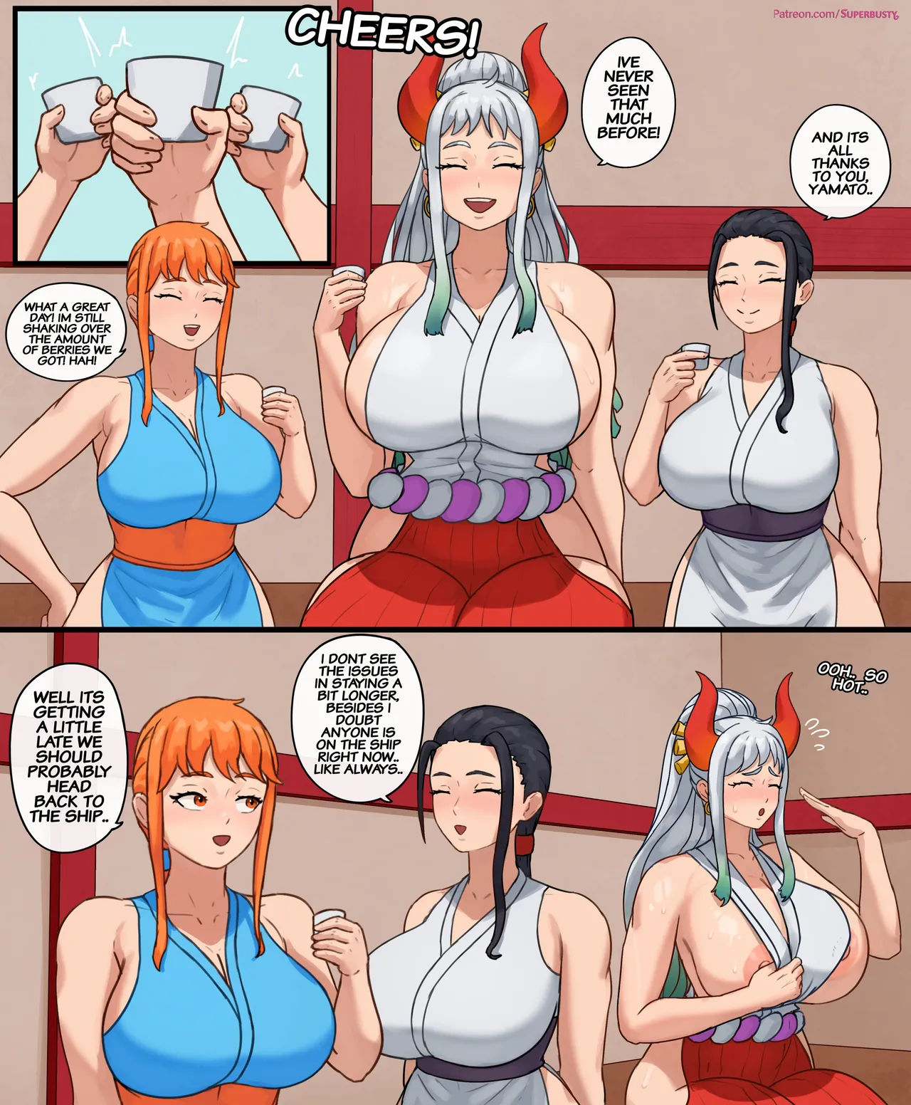 One piece – Yamatos all nighter at onigashima (Superbusty)