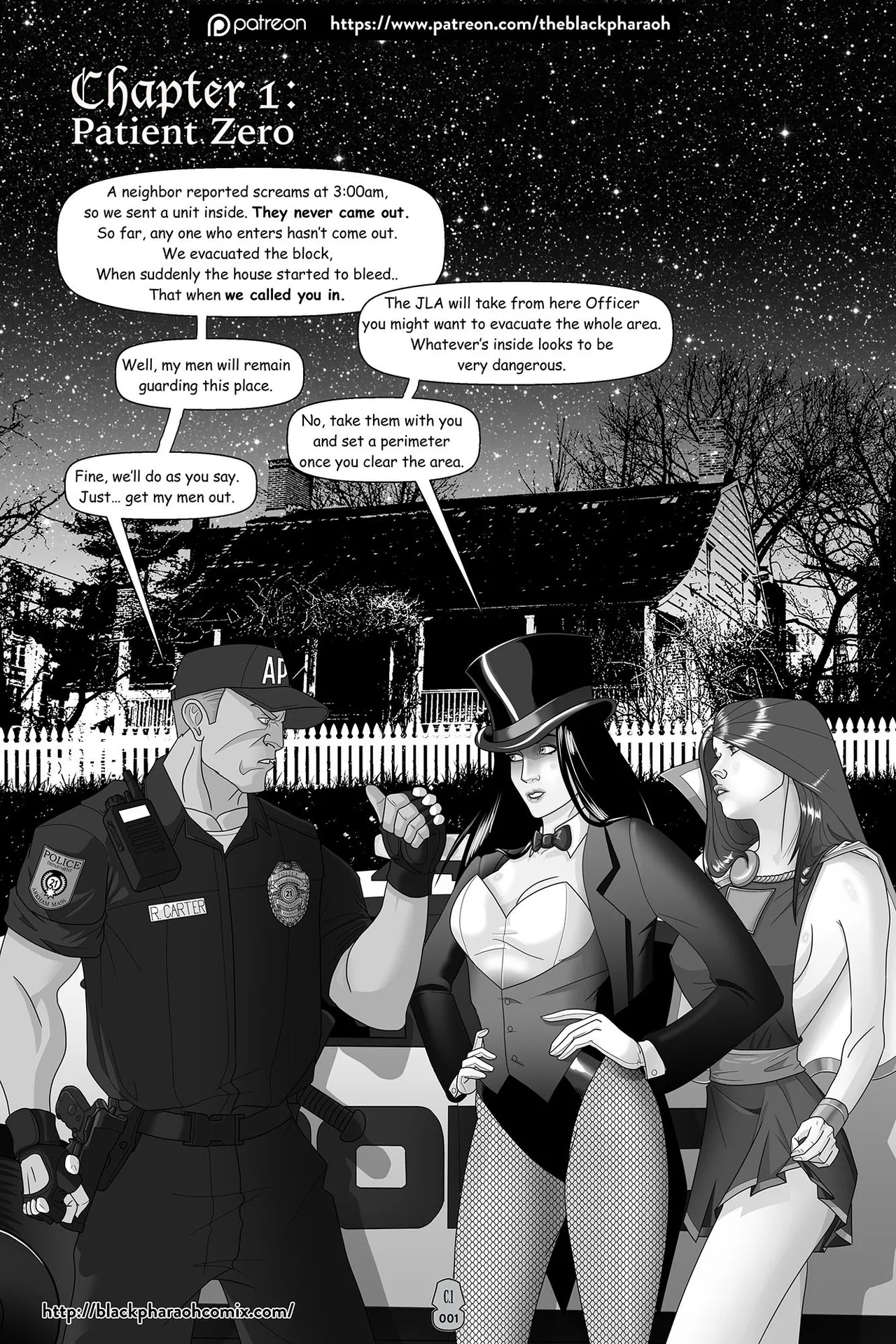 “[Black Pharaoh] JL Forsaken Souls (Ongoing)” Chapter 4, page 1