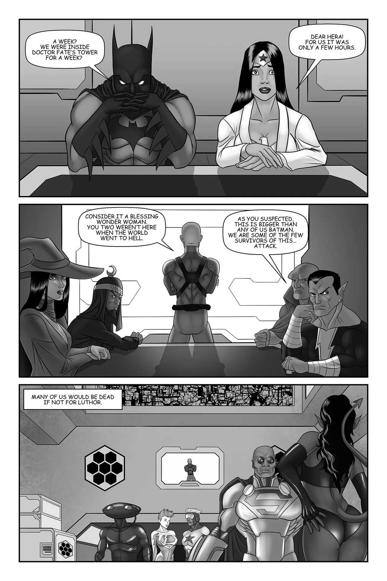 “[Black Pharaoh] JL Forsaken Souls (Ongoing)” Chapter 58, page 1