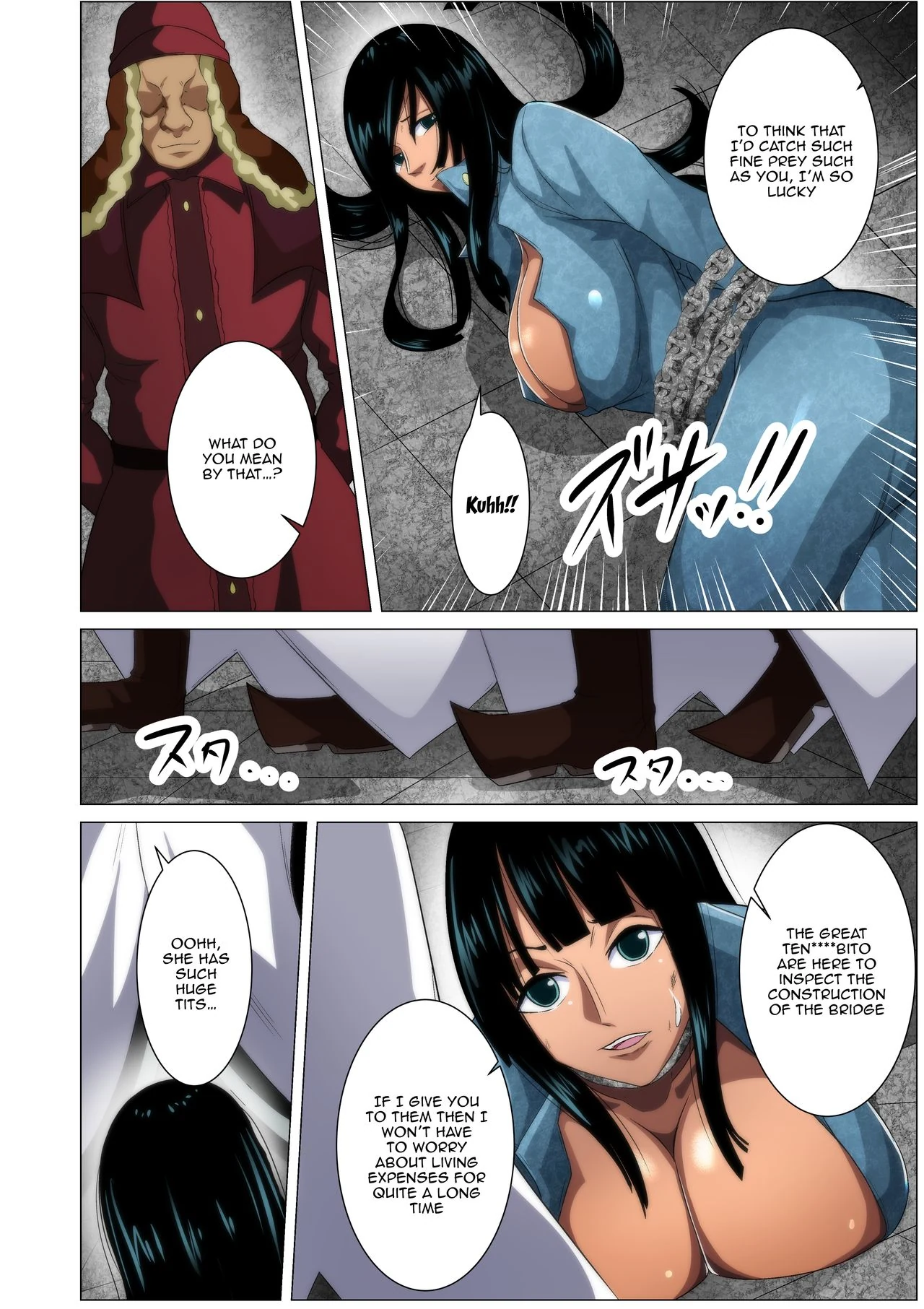 “The Fate Of The Captured Big Breasted Pirate – Q Doujin” Chapter 4, page 1
