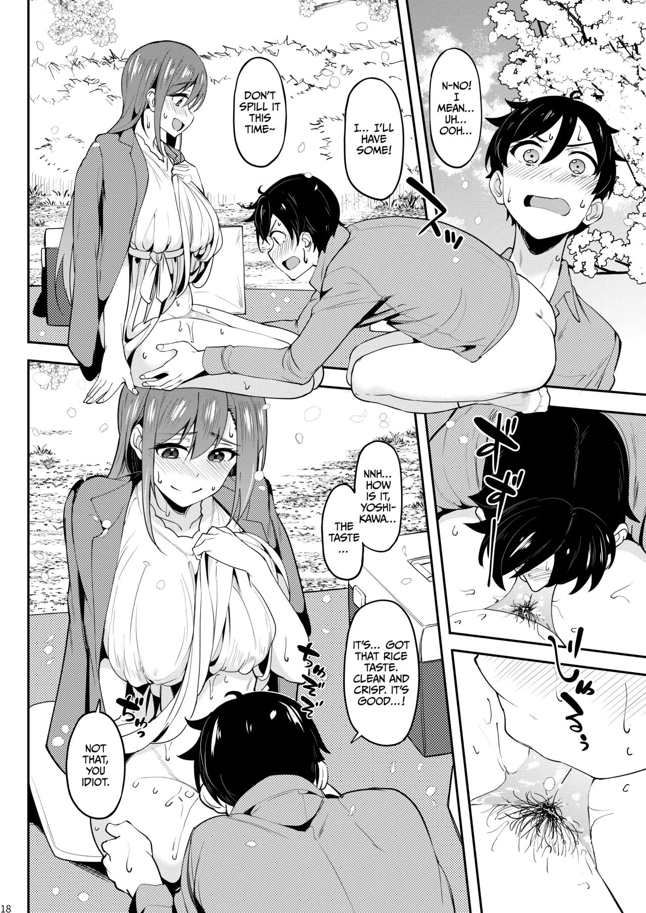 “[Ikebukuro Distillery (Kosuke Haruhito)] Yoidore Hanamizake - Daigaku no Senpai to Ohanami Deisui Sex [Digital] [English] [Cultured Commissions]” Chapter 17, page 1