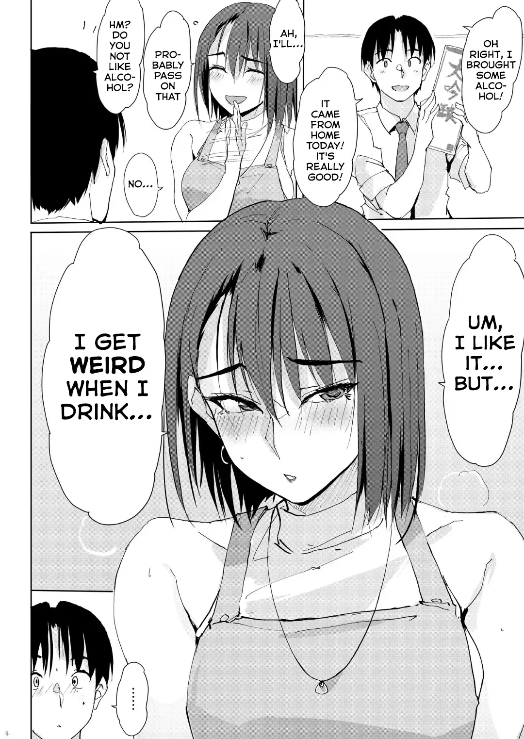 “[TKSpower (Zekkyo)] Itteki demo Osake o Nomu to H ni Nacchau Otonari no Minami-san [Digital] [English]” Chapter 13, page 1