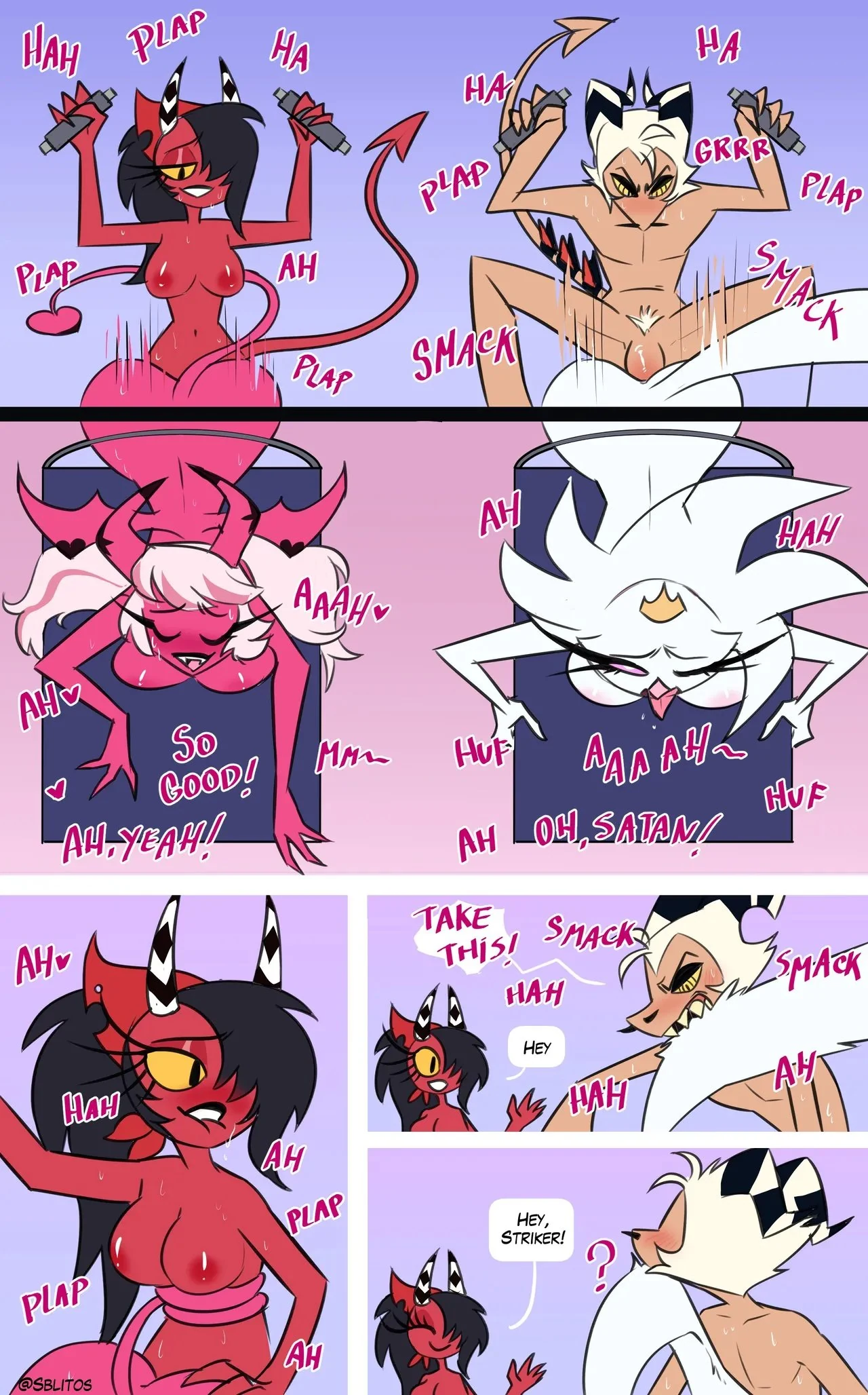 “Stella x Striker x Verosika x Sallie May comic” Chapter 2, page 1