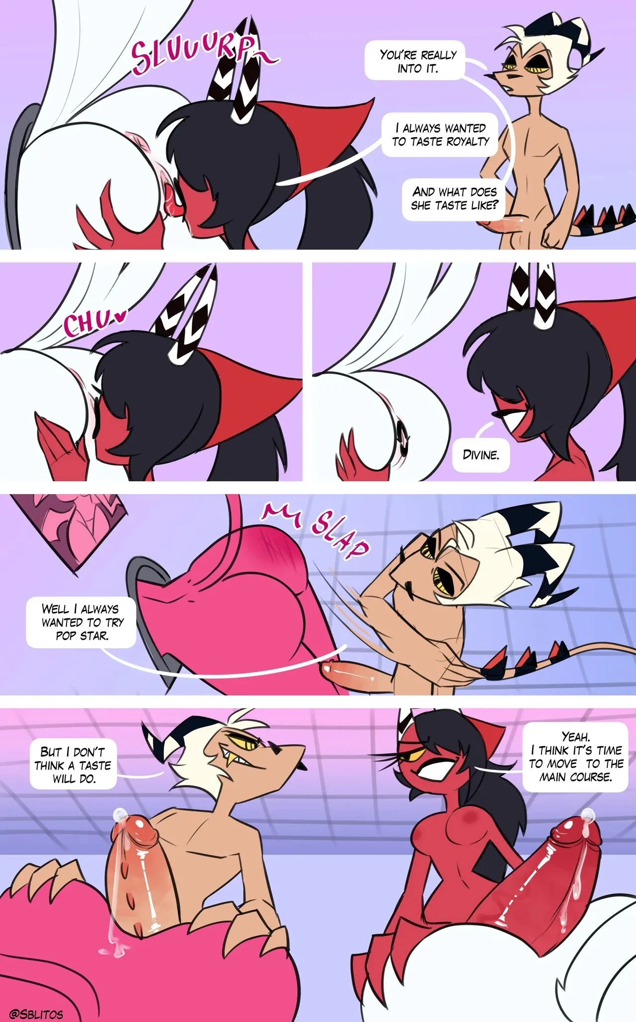 “Stella x Striker x Verosika x Sallie May comic” Chapter 4, page 1