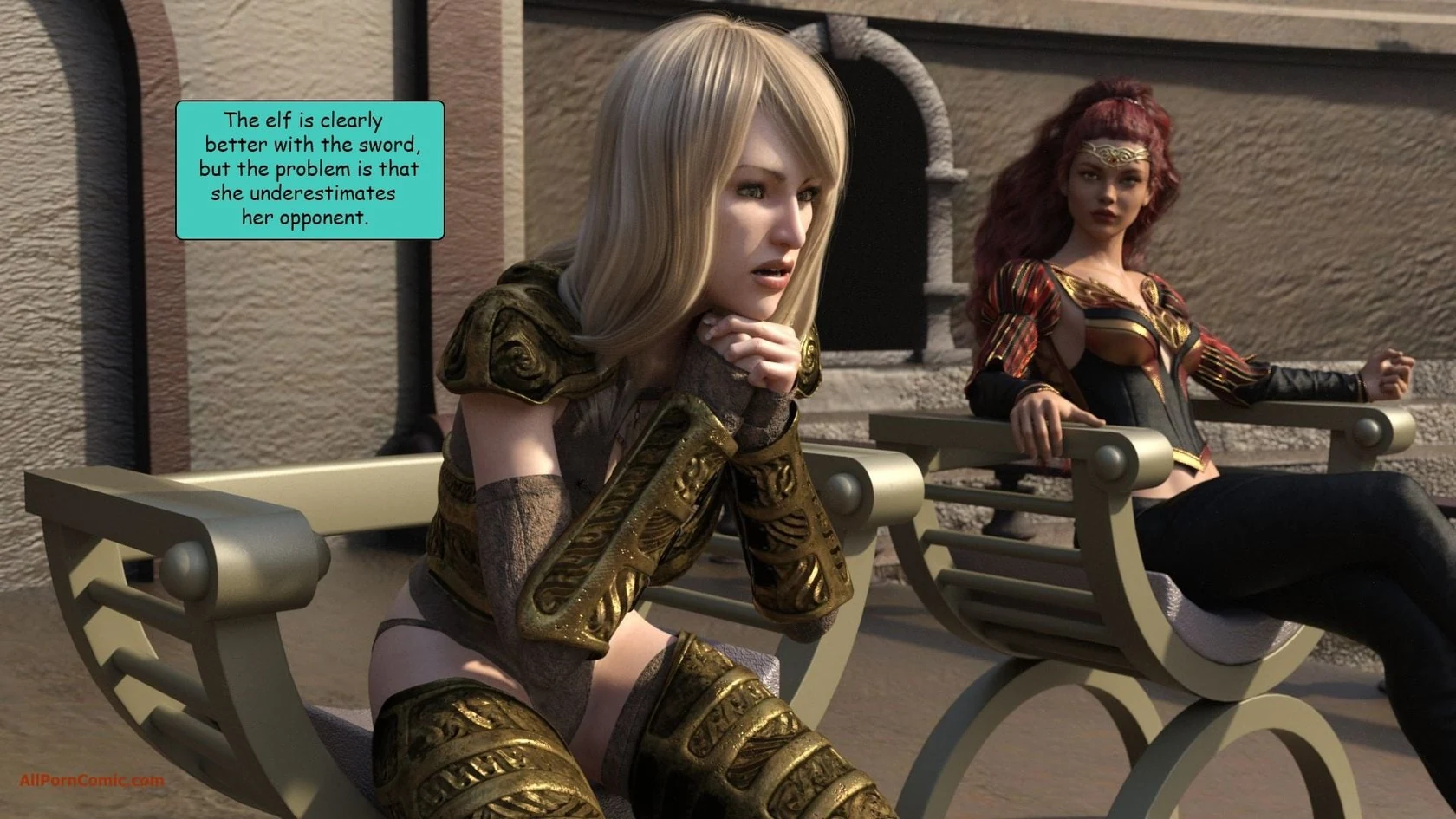 “Elf VS Barbarian [Kizaru3D]” Chapter 16, page 1