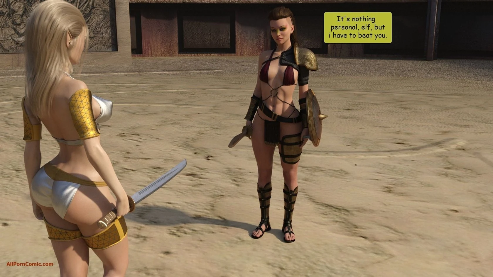 “Elf VS Barbarian [Kizaru3D]” Chapter 4, page 1