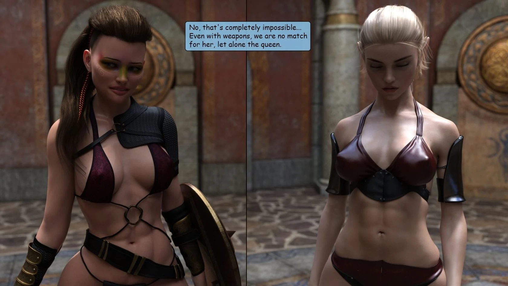 “Elf VS Barbarian [Kizaru3D]” Chapter 74, page 1