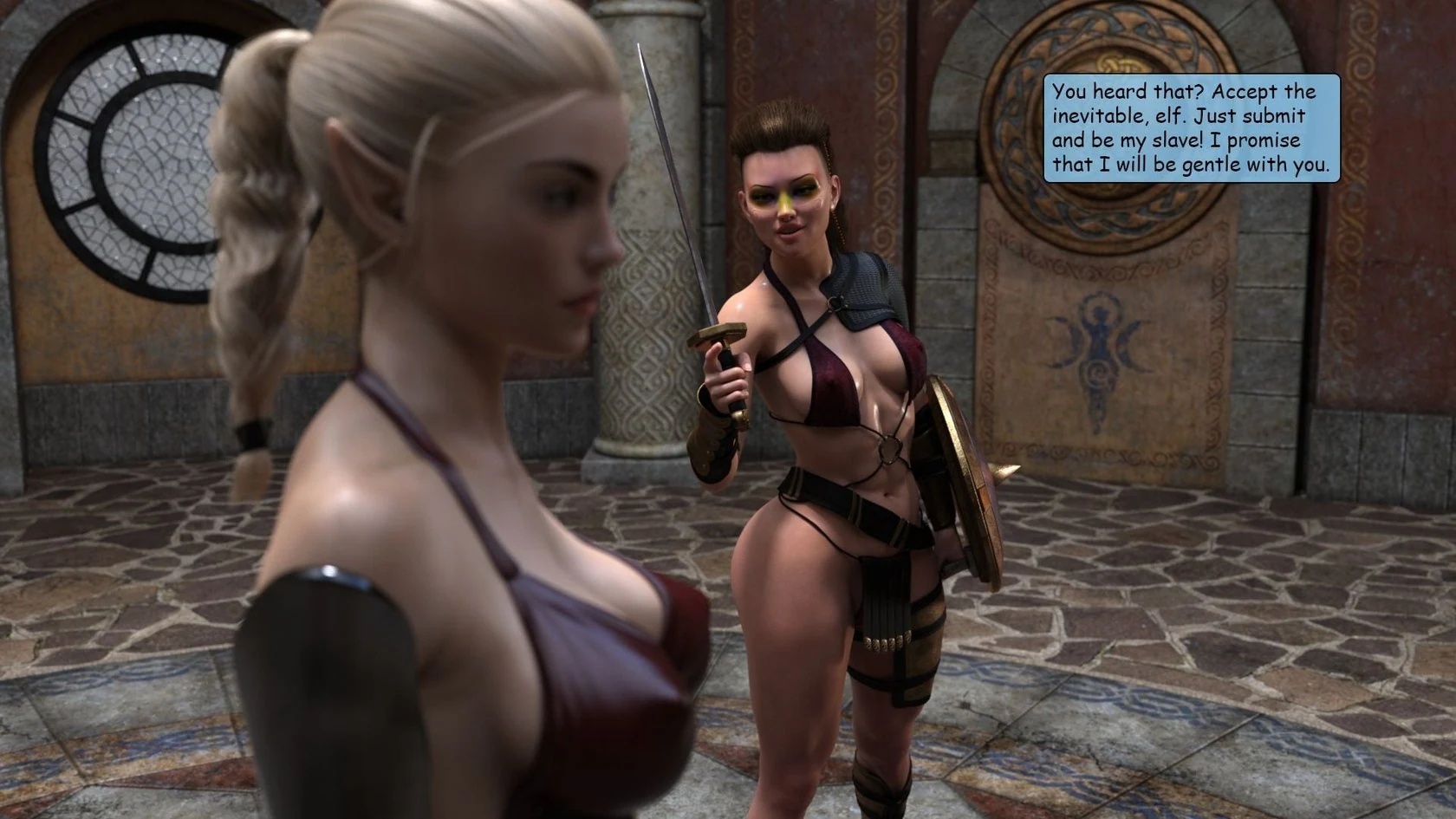 “Elf VS Barbarian [Kizaru3D]” Chapter 78, page 1