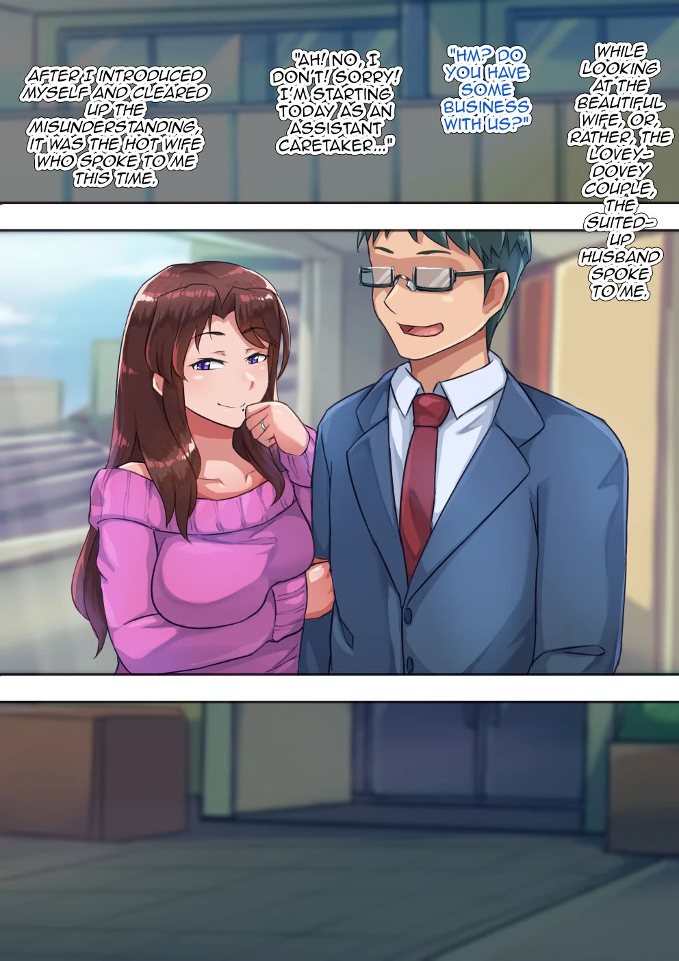 “Saotsuki Hitozuma to no Tsukiaikata” Chapter 4, page 1