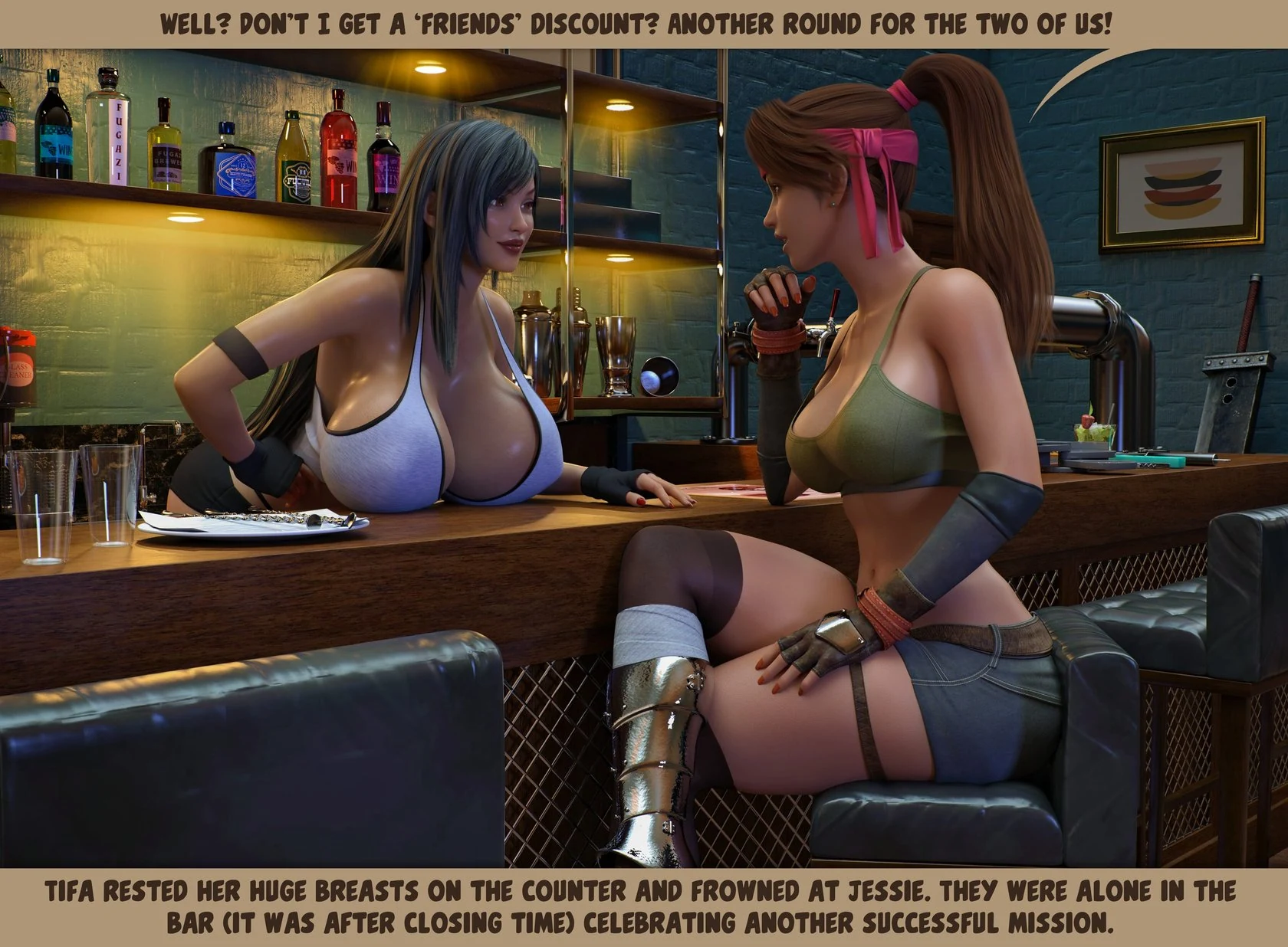 “Training After The Close (Final Fantasy VII) [Shockabuki]” Chapter 4, page 1