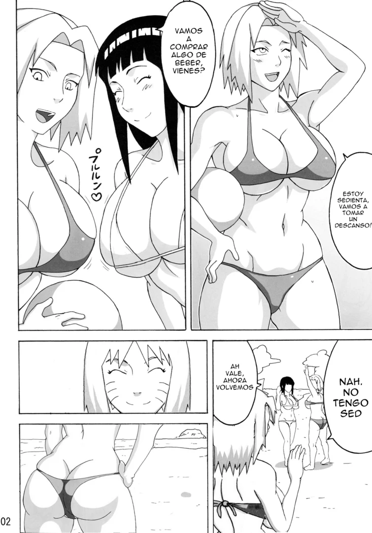 “Konoha Girls at the Beach” Chapter 3, page 1