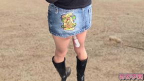 Climax with anal vibrator Me in miniskirt boots Anal toy SecretGakuen