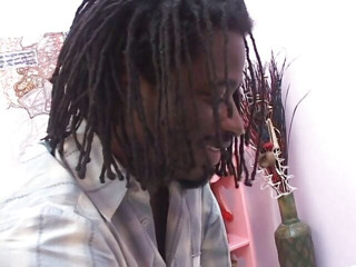 Black stud with dread locks fucks shaved pussy of long haired black ho
