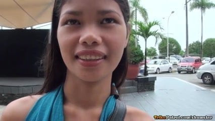 Stunning Filipino teen is fucked and creampied by white guy
