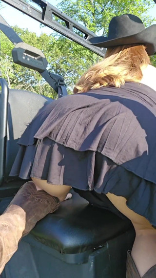 Redhead Fucks Dildo in Ass and Pussy and Grinds Boot and Squirts