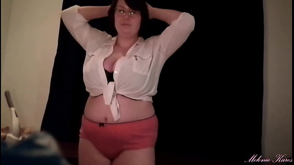 Busty Button Down Blouse Tease