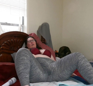 Thick MILF Squirting in Leggings with Soaked Crouch
