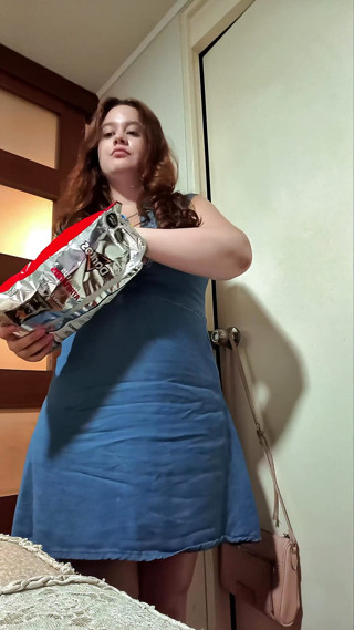 Hairy Pussy Girl and Doritos