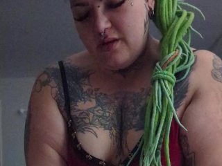Sucking his thick bwc before he eats and fingers me - thick tattooed pawg bbw