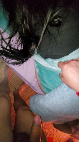 She wakes up with her dick inside and screams like crazy as she hands me her tail