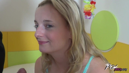 Povbitch - Blonde teen audition for older horny man