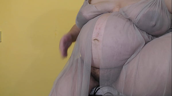 Pregnant MILF wife become very horny and start masturbate her hairy pussy and fantasizing about raw creampies