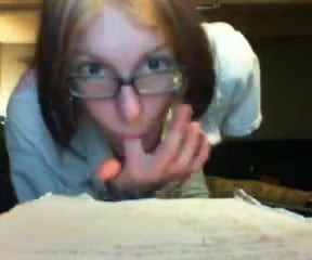 geeky gal wearing glasses 2