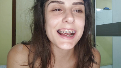 Cum on butterfly braces