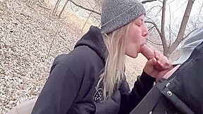 Topless In Public Sucking Cock Outdoors In The Cold! 8 Min With Ryland Ryker, Huge Boobs And Mya Lane