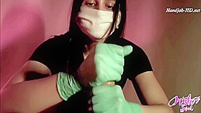Excellent Handjob In Gloves