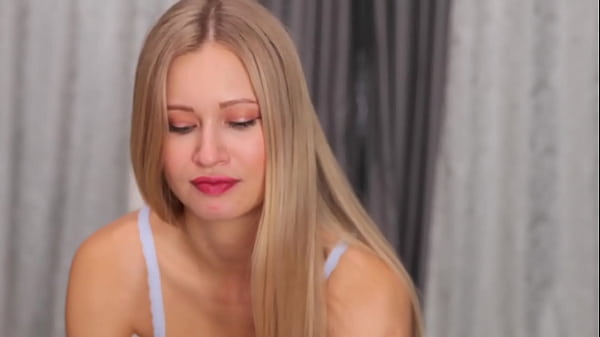 Cute blonde with big tits
