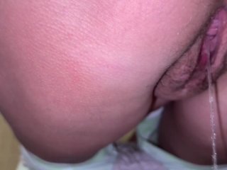 hairy and dirty pussy pee in the toilet, compilation