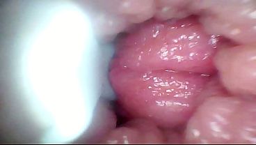 Endoscope camera records my wife's G spot. Educational video