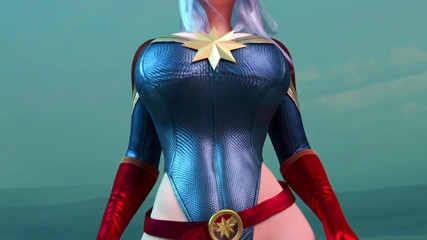 Our Heroine Is Very Gifted and the Big Dick Monster That Wants to Defeat Her Can't Resist Her Charms Either