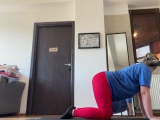 Yoga with farts. Full clip on my of page