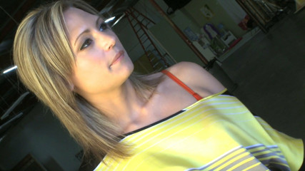 Blonde with natural tits moans while dude bangs her