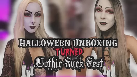 SARINAANDROBIN - Halloween Unboxing Turned Gothic Fuck Fest
