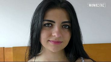 Curvy Latina Pulls Out Her Giant Natural Tits... Two Mouths Go to Work
