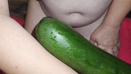 Huge Squash Makes My Cunt Squirt Like A Fountain.