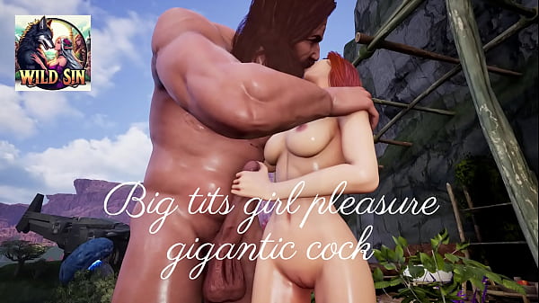 Big tits girl pleasure gigantic warrior - Wild Sin